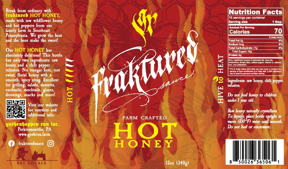 Fraktured Hot Honey label