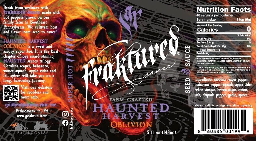Fraktured Haunted Harvest OBLIVION label