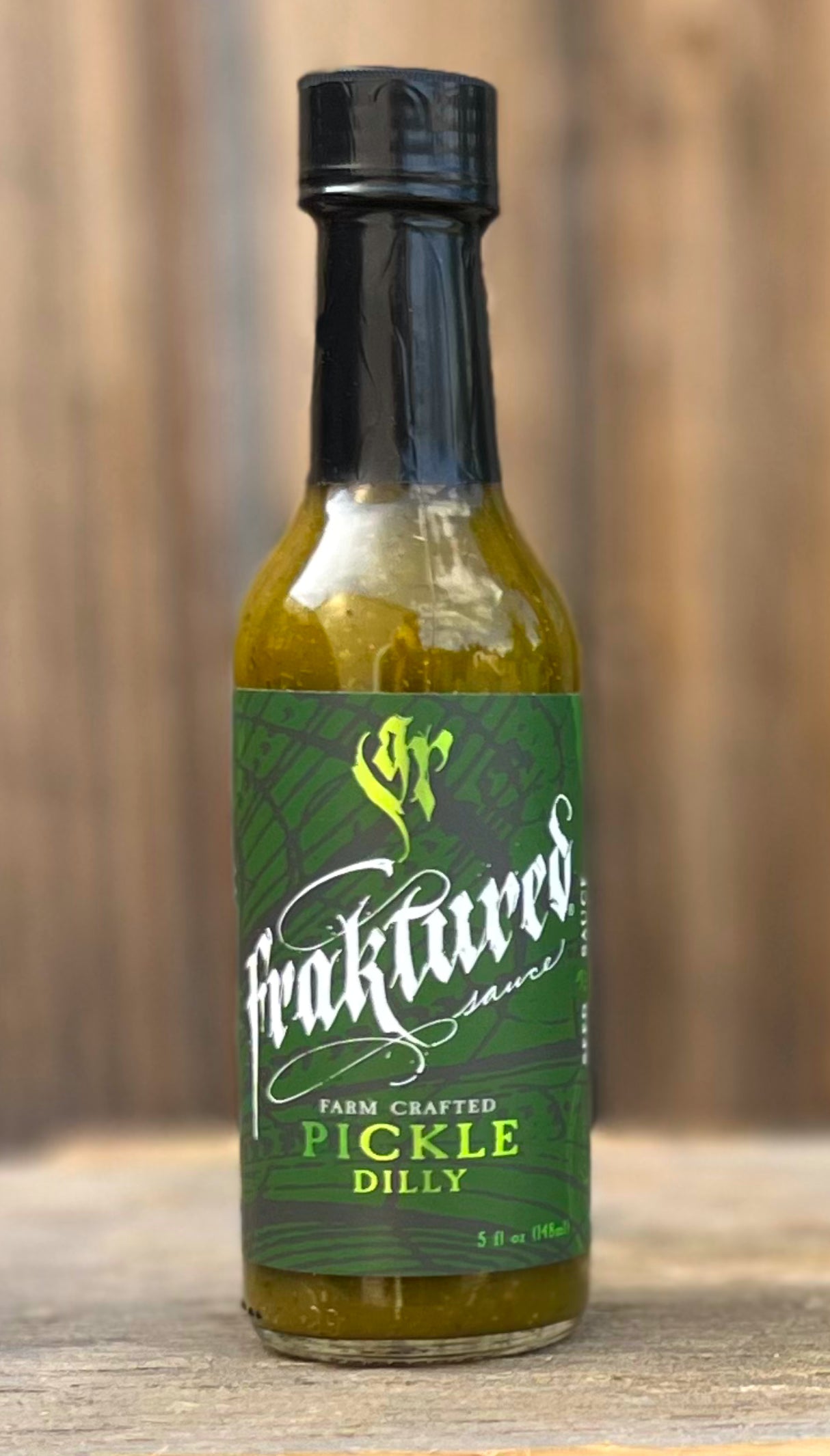 Fraktured Sauce Pickle Dilly dill pickle hot sauce with fermented and aged pepper mash vinegar and garlic