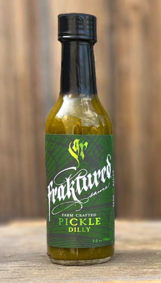 Fraktured Sauce Pickle Dilly dill pickle hot sauce with fermented and aged pepper mash vinegar and garlic